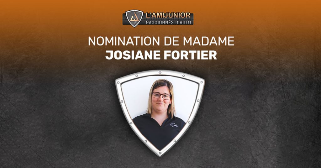 Nomination de Madame Josiane Fortier